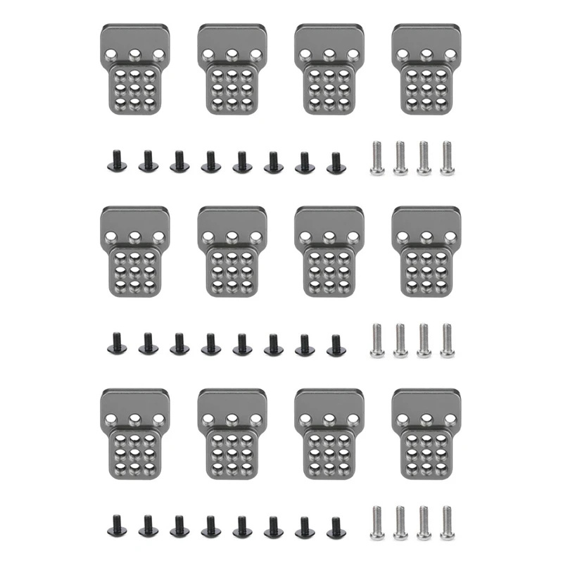 

12X Metal Adjustable Shock Absorber Bracket Extender Seat For WPL C14 C24 C34 C44 B14 B16 B24 B36 Titanium