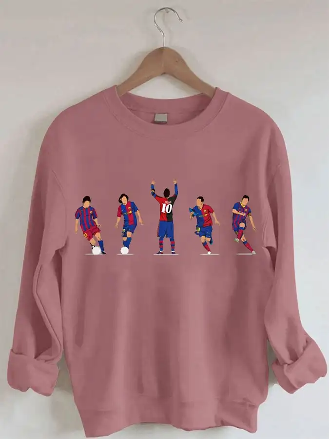 

Women's Soccer Lover Gameday Lionel Messi Graphic Casual Sweatshirt