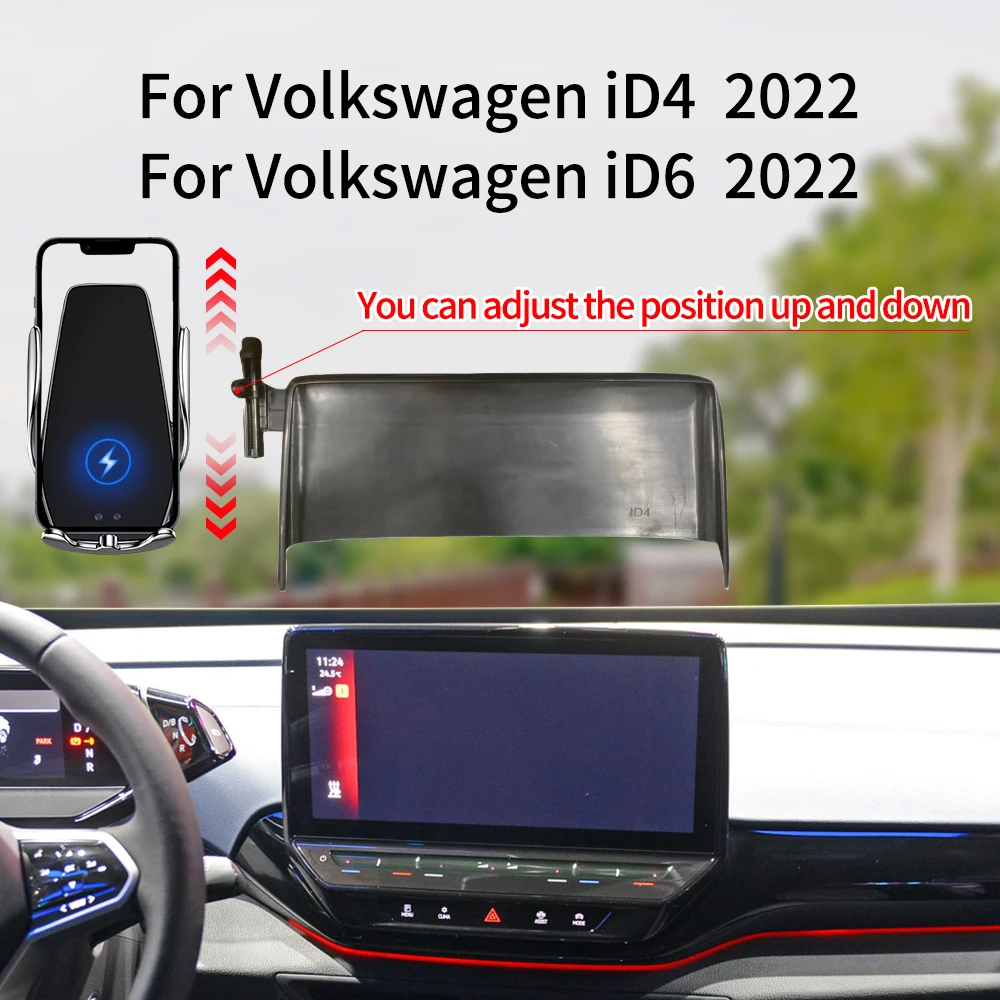 

Car Phone Holder For Volkswagen ID.4 CROZZ ID.4 GTX ID.6 2022 Screen lifting wireless charging mobile phone stent accessories