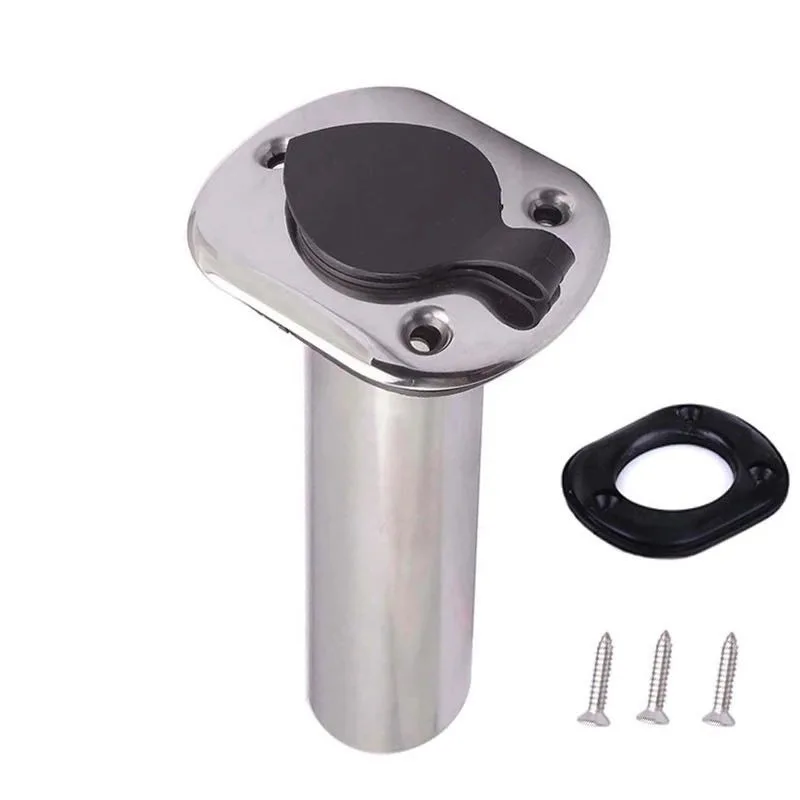 

15/ 30 /90 Degree Fishing Pole Stainless Steel Flush Mount Fishing Rod Holder For Boat Accessories Marine Fishing Edicated