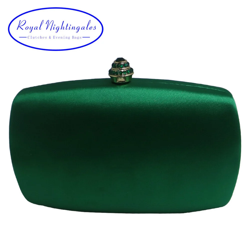 

Элегантная жесткая коробка-клатч, шелковые атласные темно-зеленые вечерние сумки для подходящей обуви и женской свадебной вечеринки