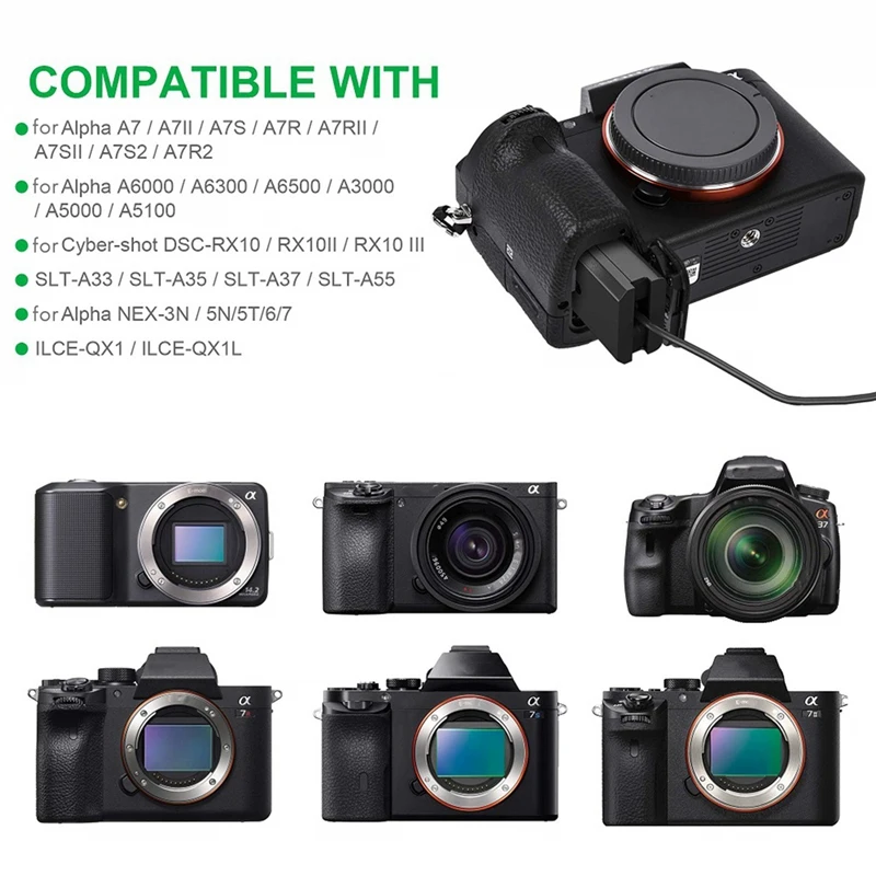 AC-PW20 NP-FW50 Фиктивный аккумулятор Адаптер питания переменного тока Комплект