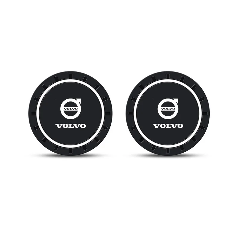 

2 шт. автомобильные коврики для чашек с водой, нескользящие подушечки для Volvo Xc60 Xc90 V40 V60 S60 V50 V90 S80 C40 XC40 V70 XC70 C30 C70 EX90 Rdesign