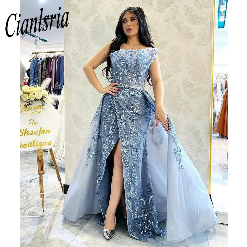 

Роскошные сиреневые Вечерние платья из Дубая с бисером для женщин Свадебные вечерние элегантные длинные арабские платья для выпускного вечера 2023