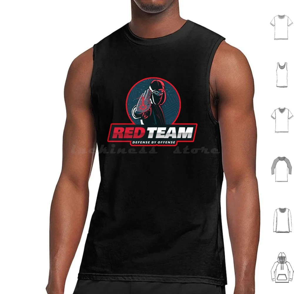 

Cyber Security Red Team-Defense By Offense Tank Tops Vest Sleeveless Hacker Linux Kali Programming Kali Linux Infosec Cyber