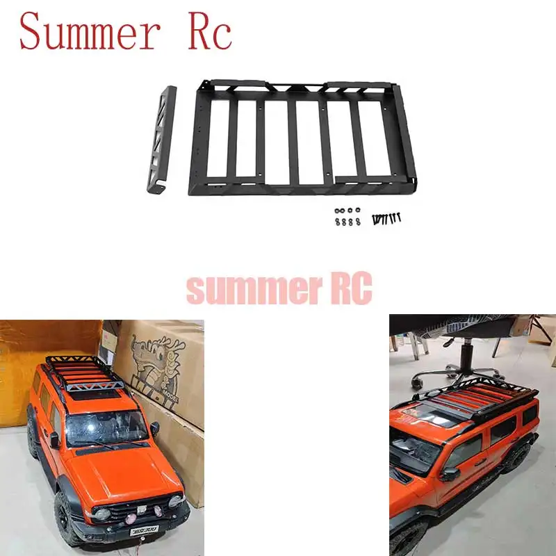 KM Tank 300 Metal Roof Luggage Rack Carrier For 1/8 RC Car Traction Hobby KM TK300