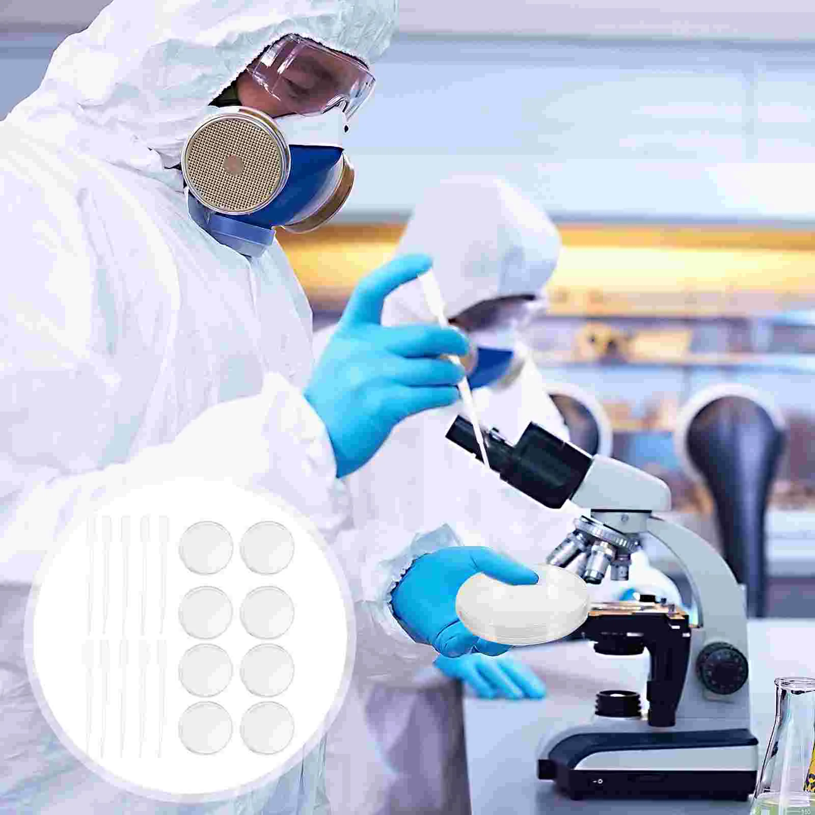 

Прозрачная прочная чаша Петри с пипетками, пластиковая чаша Петри для лаборатории экспериментов, 20 комплектов