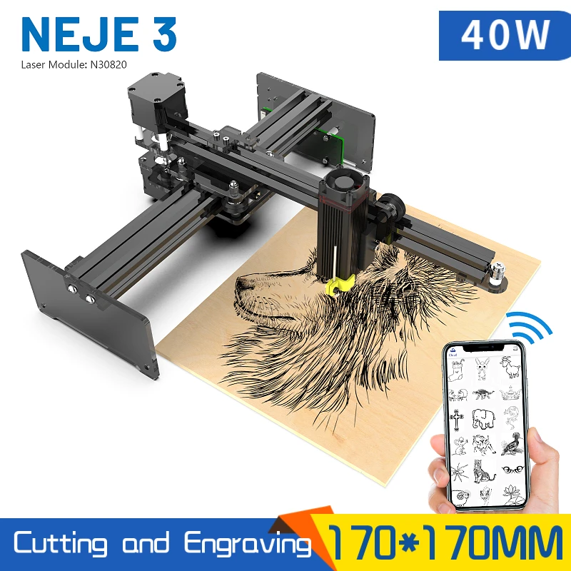 NEJE Master 3  20W/40W Desktop mini wireless Laser Engraver, Cutter, Wood Router, Engraving Cutting Machine with NEJE 3 N30820 enlarge