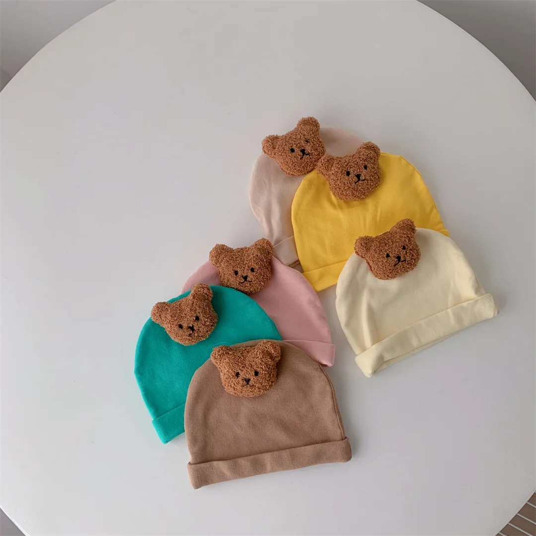 

Baby Spring Cartoon Bear Hat Fashion Boys Girls Adjustable Infant Clothes