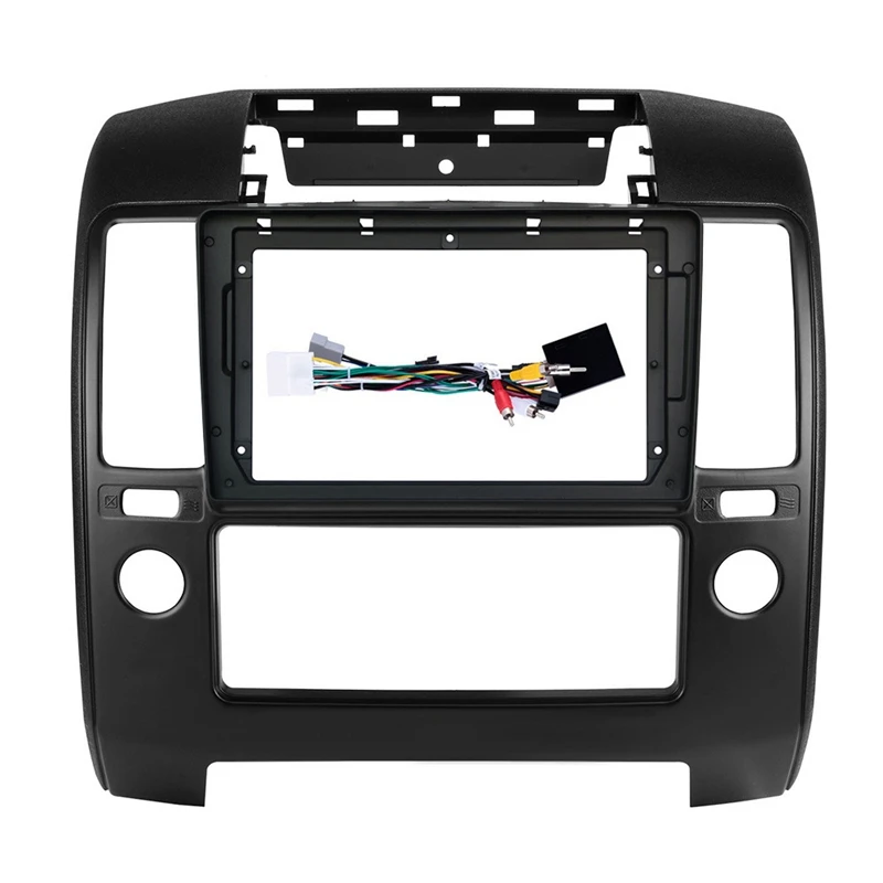 

New-Car DVD Frame Audio Fitting Adaptor Dash Trim Kits Fascia Panel 9 Inch For Nissan Navara D40 05-14 2 Din Radio Player