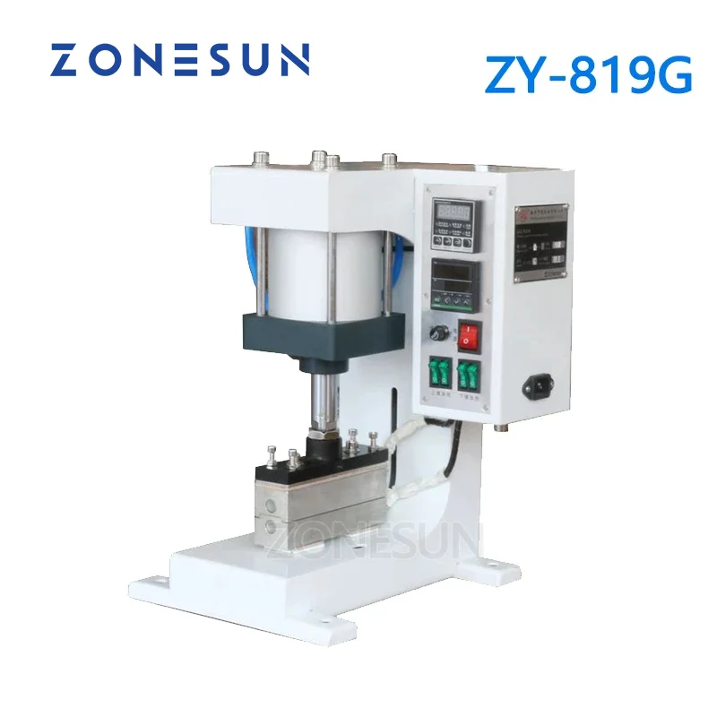 Фото Пневматический пресс для горячего тиснения ZONESUN ZY-819G: для кожи, дерева, нанесения логотипов, термопресс, принтер, машина для выравнивания шнурков №1