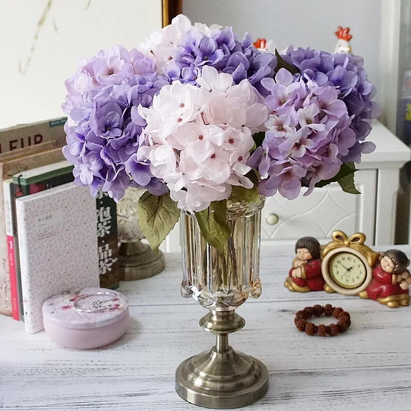 

Retro Autumn Artificial Flowers Silk Hydrangea Bouquet For Wedding Party Room Home Decoration Diy Flower Arrangement Photo Props