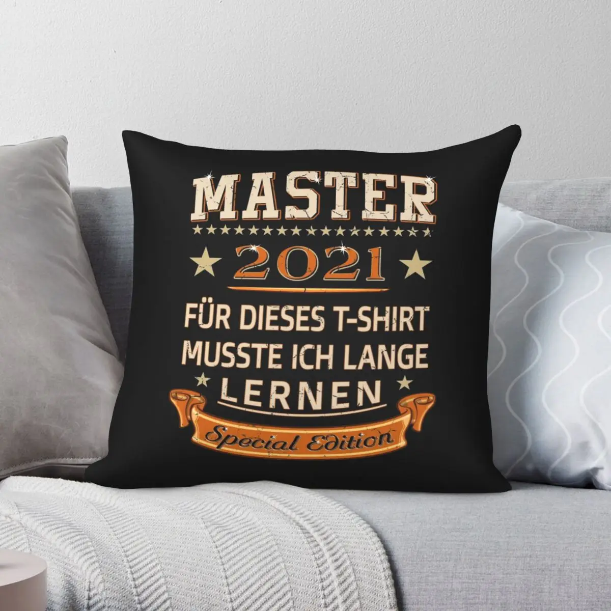 

Квадратный чехол для подушки Master's Degree Passed 2020, чехол из полиэстера и льна с бархатным узором на молнии, декоративный чехол для дивана и подушк...