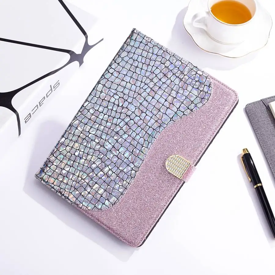 

For Samsung Galaxy Tab E T560 SM-T560 9.6 inch Cover fundas Bling Glitter Smart leather Stand Tablets wallet Case+Gifts