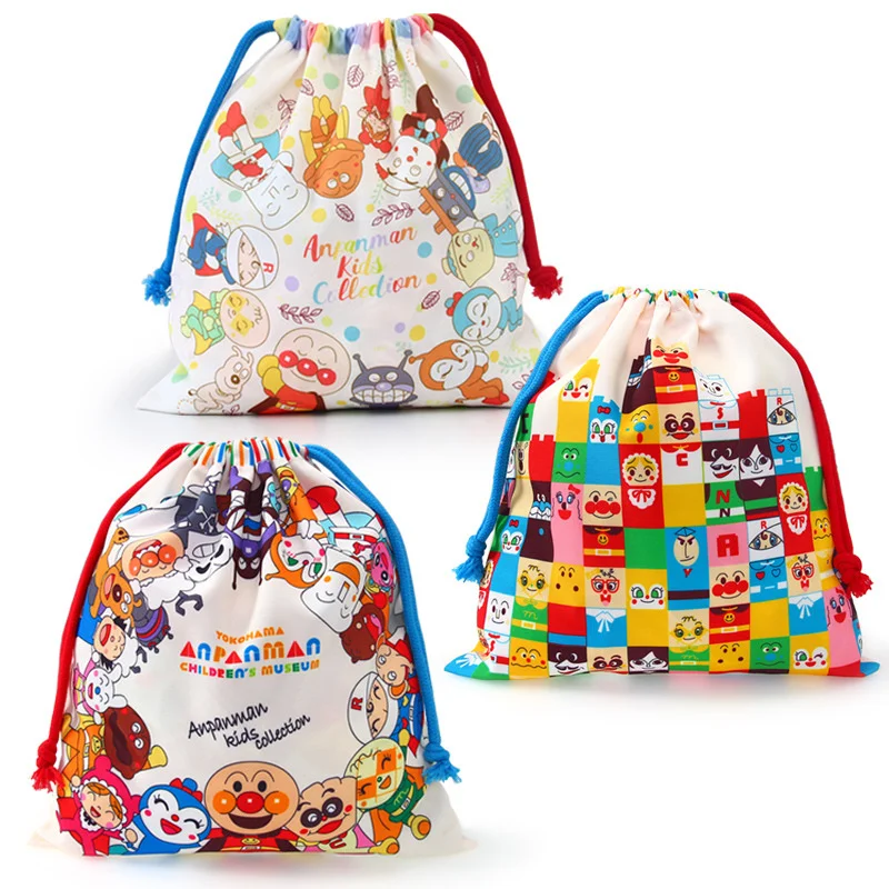 

Anpanman Puzzle Drawstring Storage Bag Shopping Travel Clothes Mummy Diaper Bag Sundry Packaging Bags Bathroom Toys Organizer