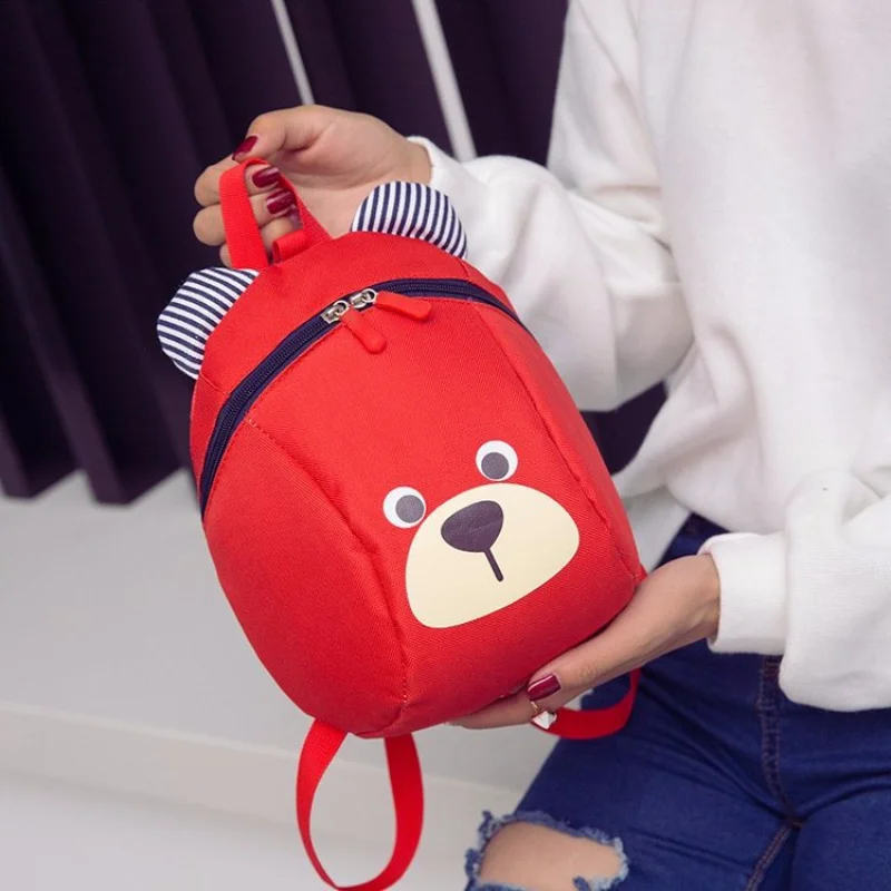 Boy Cartoon Bear Anti Lost Backpack Children 1-5 Years Old Girl Kindergarten Schoolbag Double Shoulder Handbag Kawaii Backpack