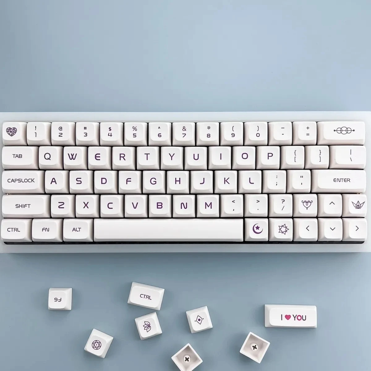 

132 Keys PBT Keycap XDA Profile DYE-SUB English Minimalist White Keycaps For Cherry MX Switch Mechanical Keyboard
