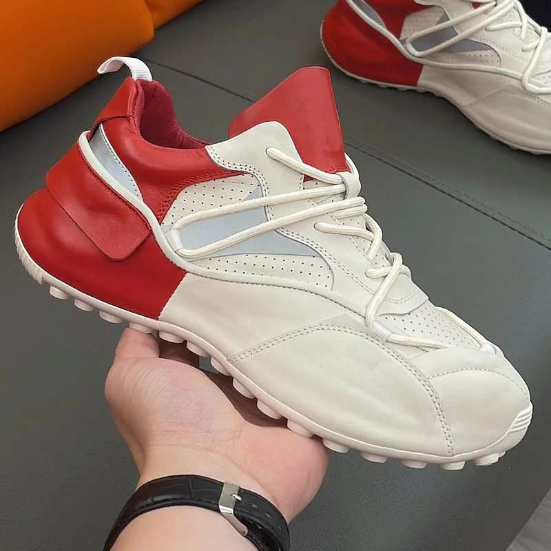 

Best Quality Men Running Shoes Luxury Brand Sport Shoes For Male Designer Men's Sneakers Real Leather Tenis Masculino Casual