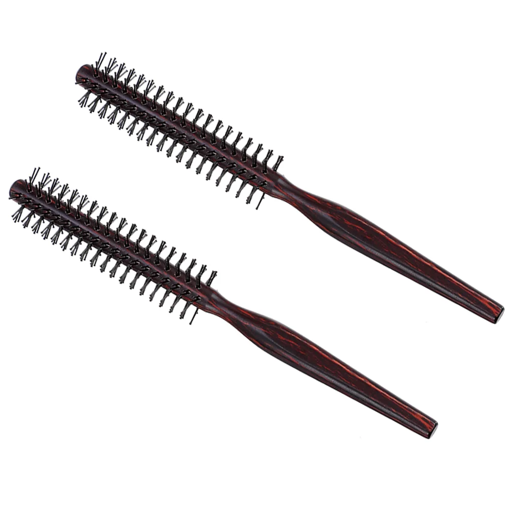 

Brush Round Hair Comb Wooden Boarcombshairdressing Brushes Curling Handle Styling Rolling Hairstyle Roll Naturalsalon