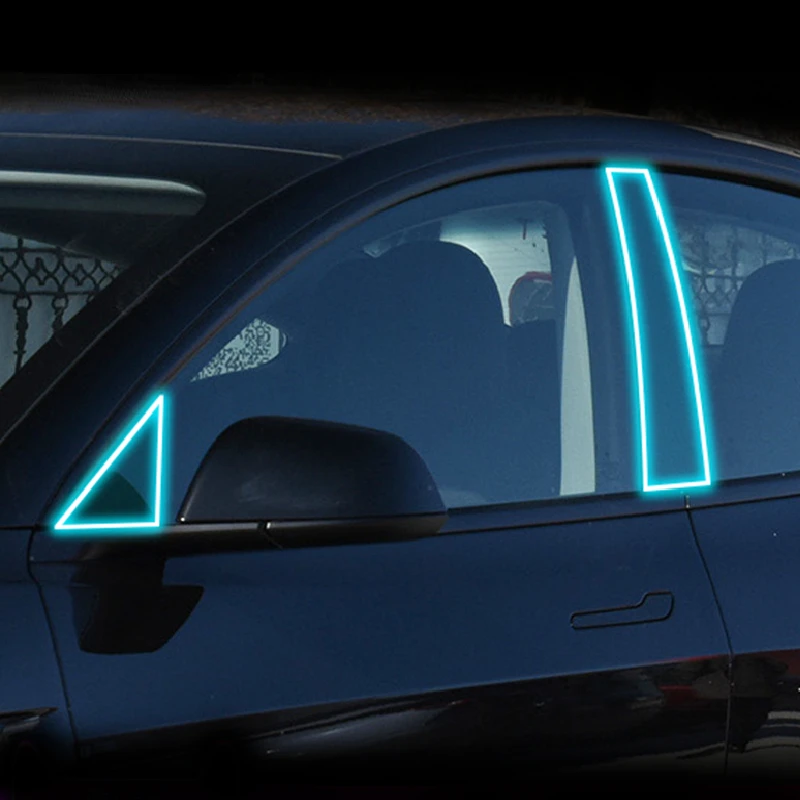 

For Tesla Model 3 Y 2020-2022Car Exterior Car window pillar Anti-scratch TPU Protective film Anti-scratch Repair film Accessorie