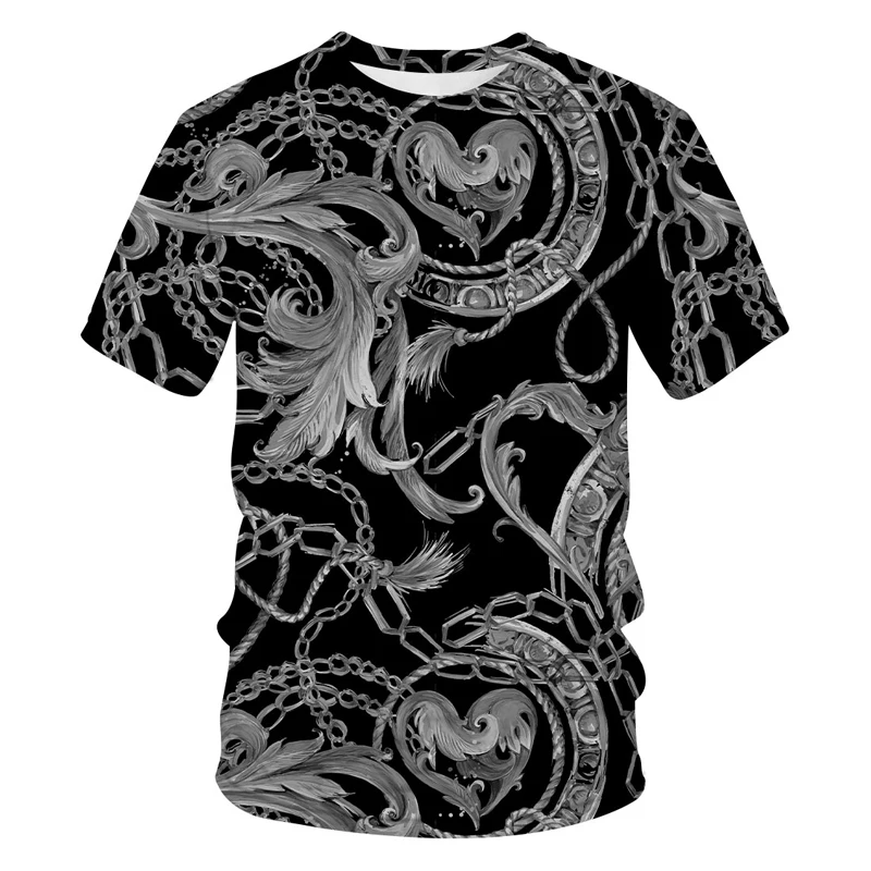 

Summer Leisure Men's Short Sleeve T-shirt 3D Fashion Luxury Style Printed Brand Wholesale Oversized Men and Women Breathable Top
