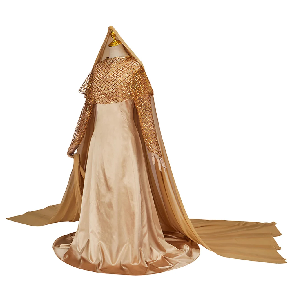 Костюм для косплея Леди Джессики женское желтое платье с аксессуарами бальное