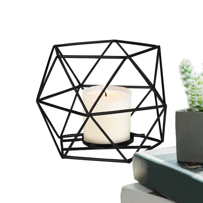 Креативный подсвечник nordicгеометрической формы, металлическая проволока, железный подсвечник, подсвечник для свечи, фотоподсвечник, свадебное украшение