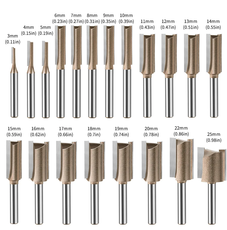 

Профессиональная прямая фреза диаметром 3-25 мм, карбидная вольфрамовая фреза с одной двойной канавкой, фреза по дереву для инструмента для работы по дереву