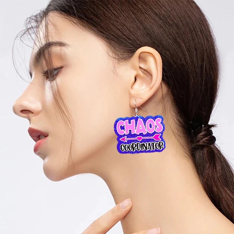 1 пара блестящие эпоксидные армейские серьги-подвески в виде собаки и мамы серьги