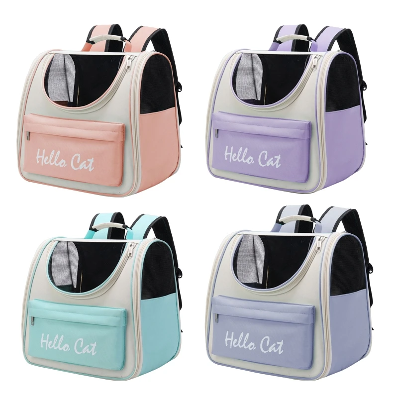 

E9LD Backpack Breathable Travel Pet Carrier Sightseeing Pets Rabbit Carrier