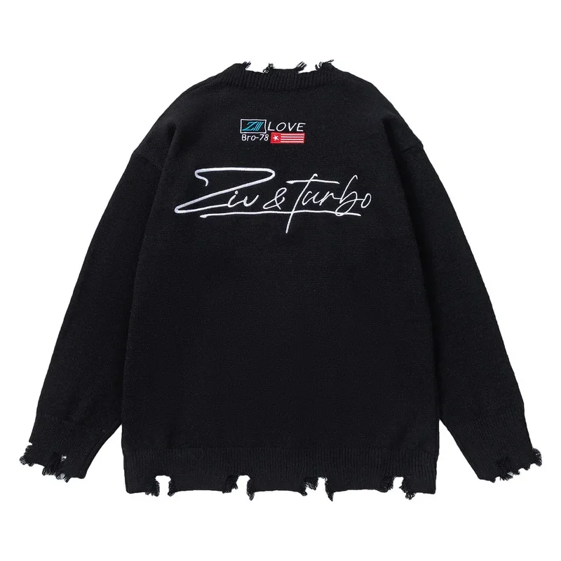 Модный уникальный крекер Khakimen's Wear Свободный осенний свитер оптом Молодежный