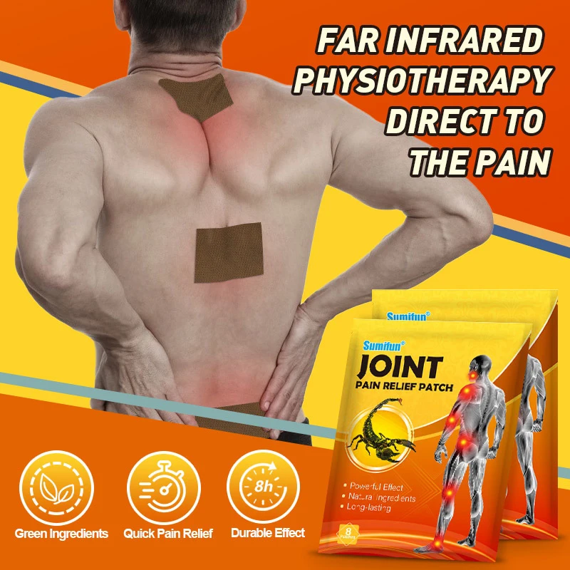 

8pcs Muscle Pain Reliever Patch Chinese Medical Plaster for Joints Knee Porous