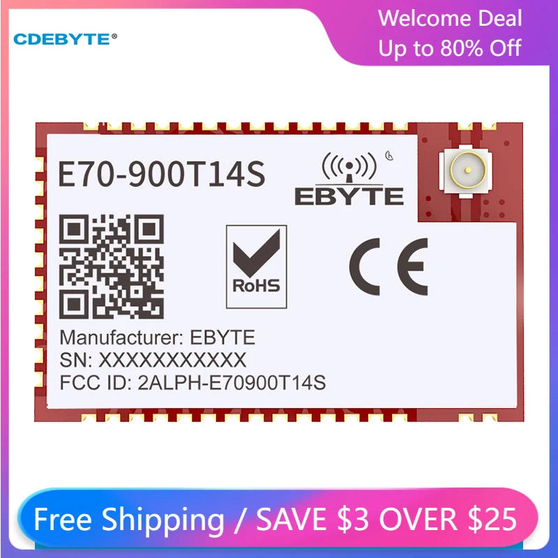 

CC1310 ModBus E70-900T14S Air Wakeup SOC UART беспроводной последовательный порт, Высокоскоростная непрерывная передача IoT, Двухъядерный ARM