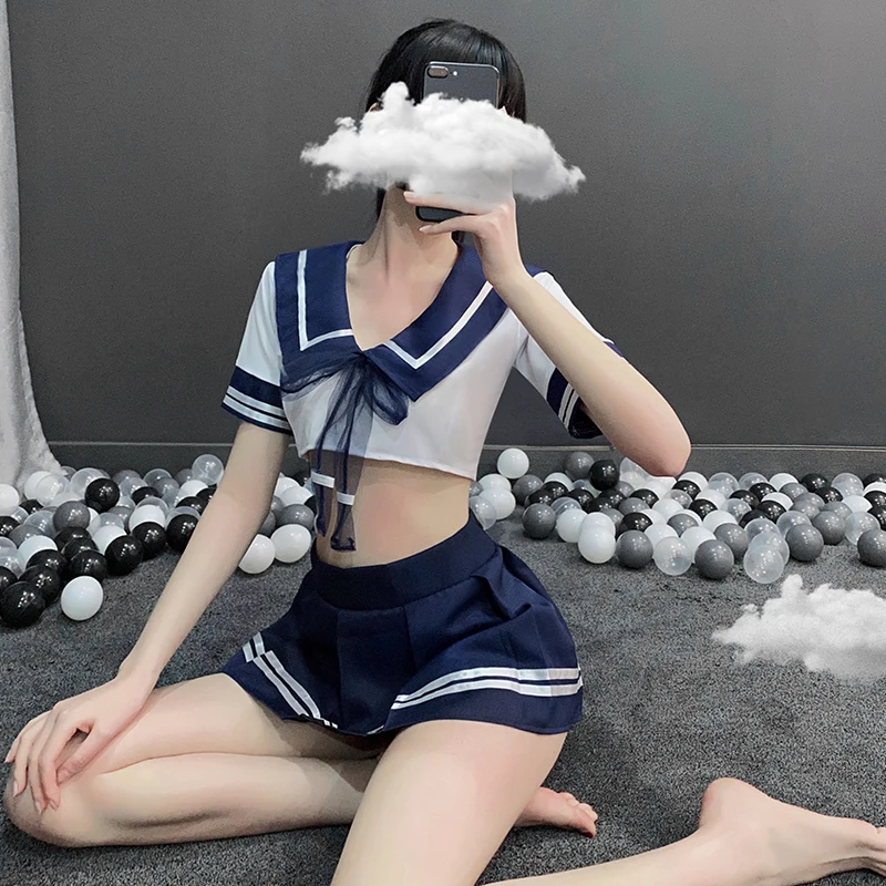 

Японская Сексуальная Студенческая форма, костюм школьницы для ролевых игр для женщин, косплей, непослушная мини-юбка, нижнее белье, женская ...
