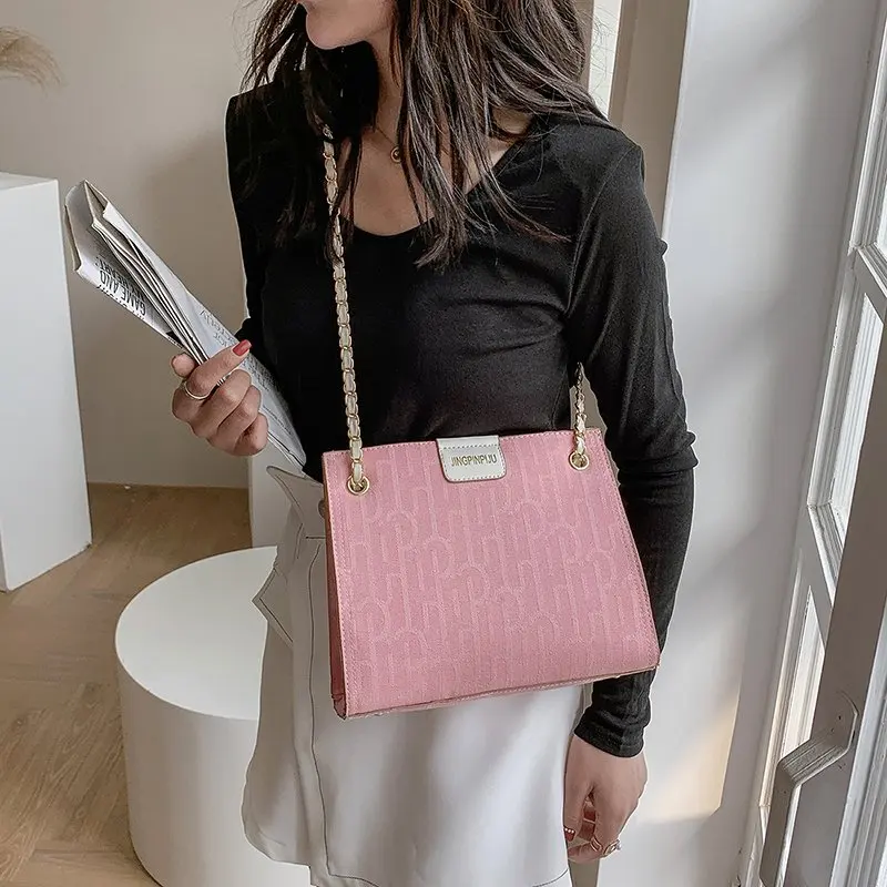 

Women's premium texture luxury shoulder bag 2021 new fashion designer classic pure color handbag all-match messenger bag