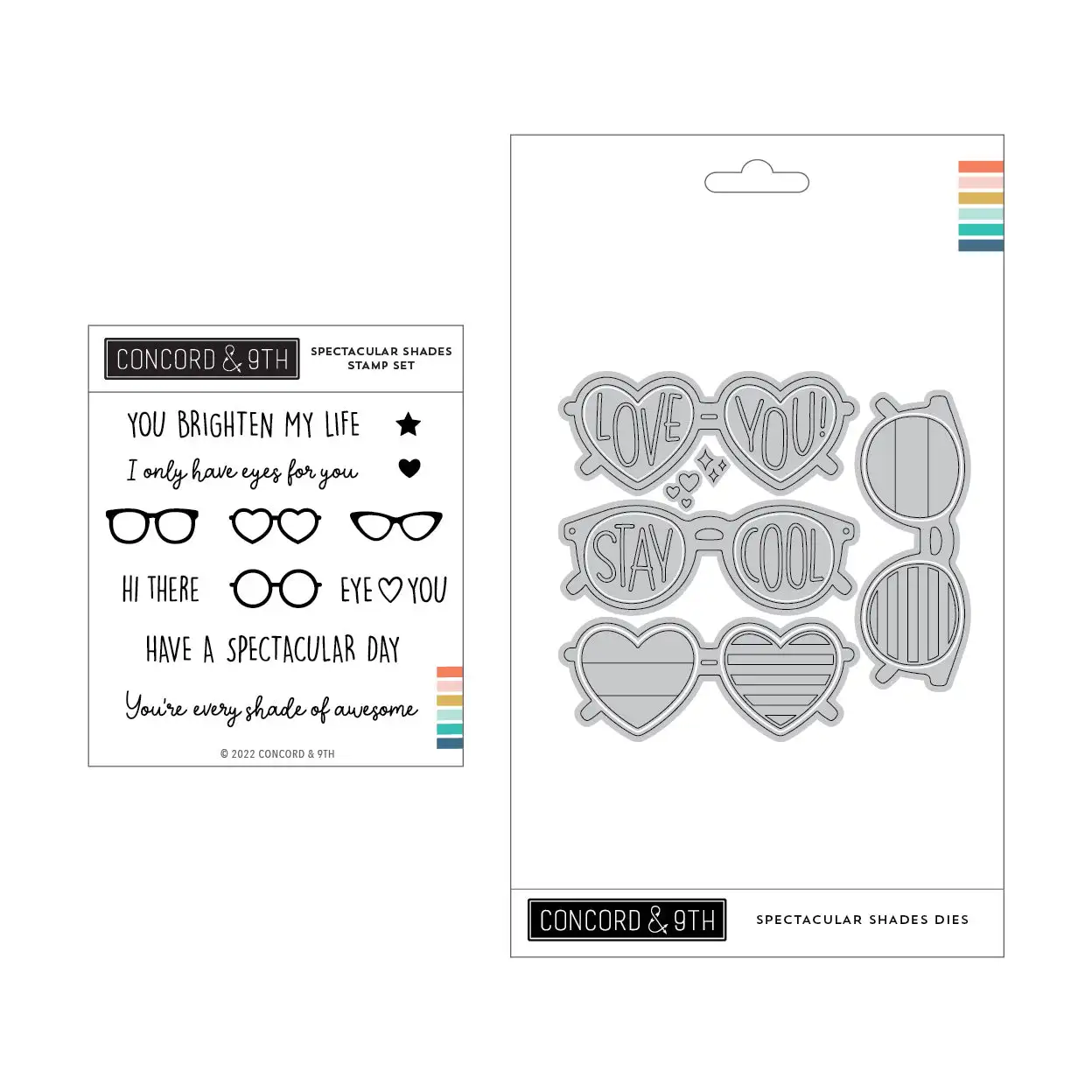 

2023 New Sunglasses Heart Metal Cutting Dies Clear Stamps Scrapbook Decoration Embossing Template Diy Greeting Card Blade Punch