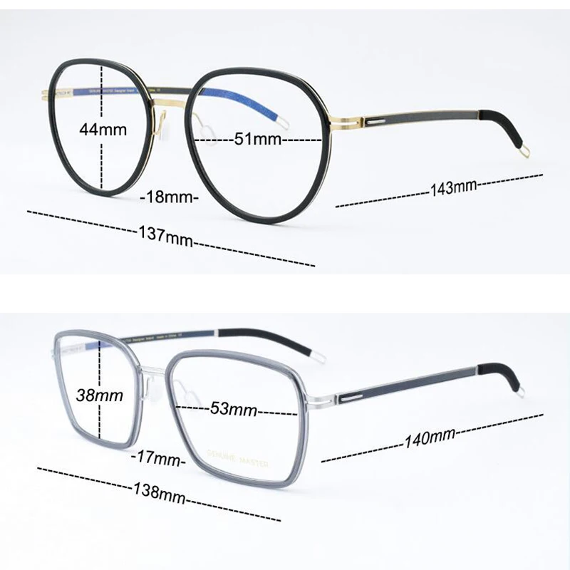 2024 титановая оправа для очков мужчин и женщин модные ультралегкие очки бровей по