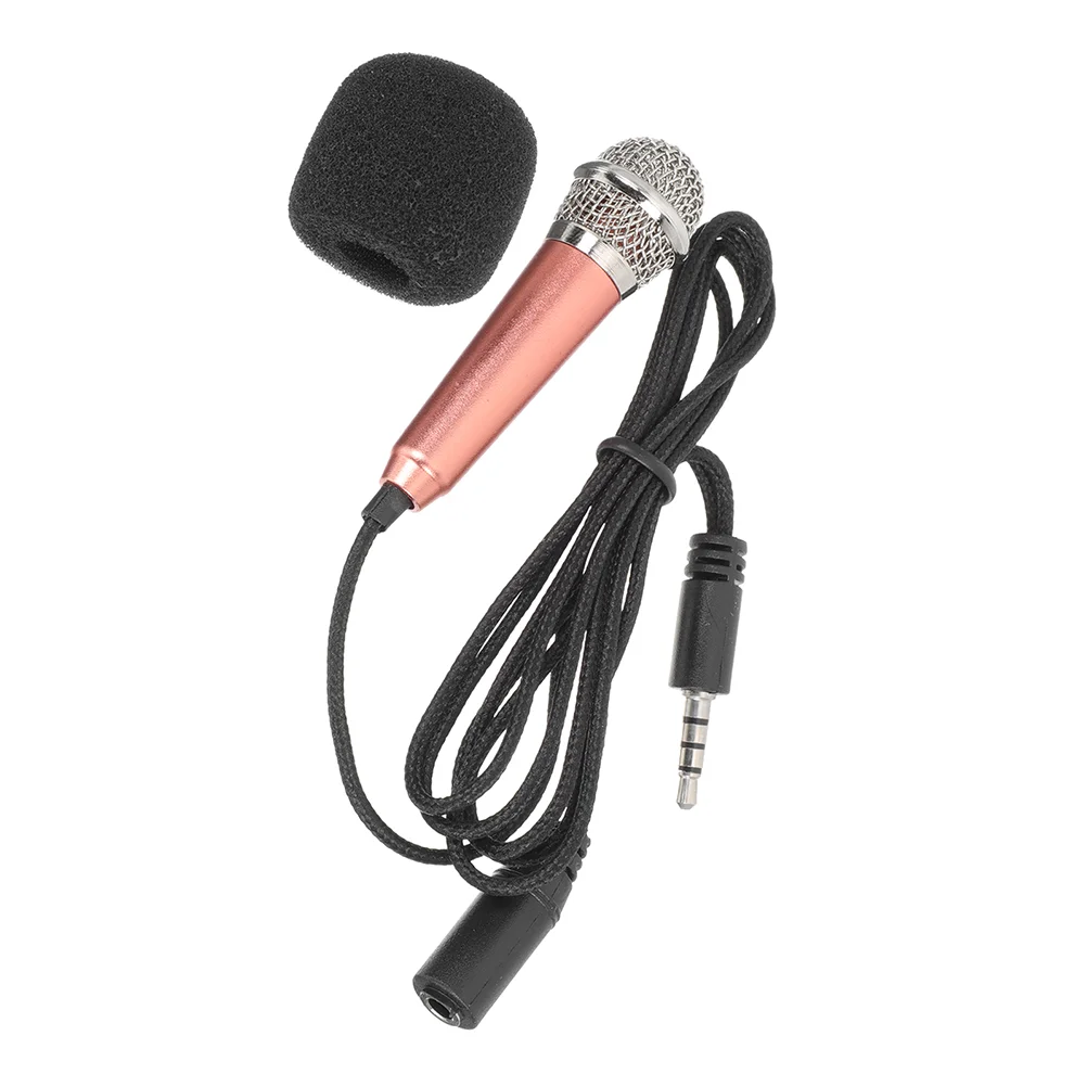 

Mini Microphone Miniature Cellphone Small Karaoke Adorable Recording Singing Supplies