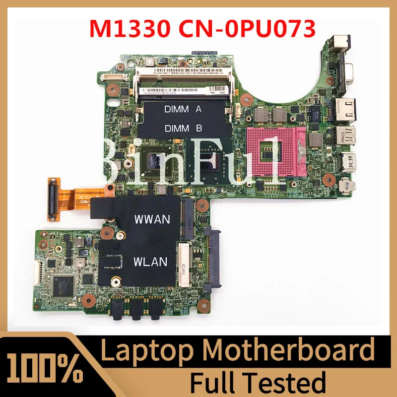 CN-0PU073 0PU073 PU073 Mainboard For DELL XPS M1330 Laptop Motherboard HM65 PGA478 286-631-A2 DDR3 100% Full Tested Working Well