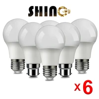 6pcs 220v lampara e14 e27 b22 led light bulb warm cold white 3w 18w ball bulb lampada chandelier lighting lamp for home
