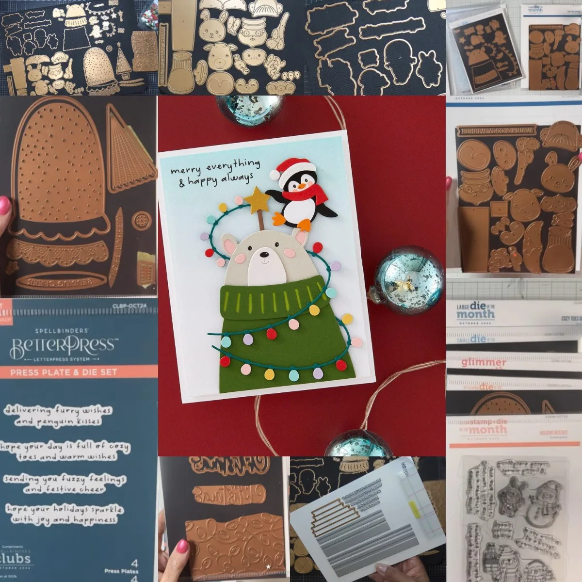 Новинка 2024 рождественская елка цветные легкие металлические штампы трафарет