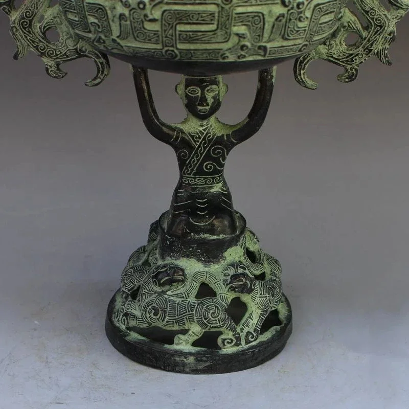 Очень красивая китайская бронзовая курильница ручной работы