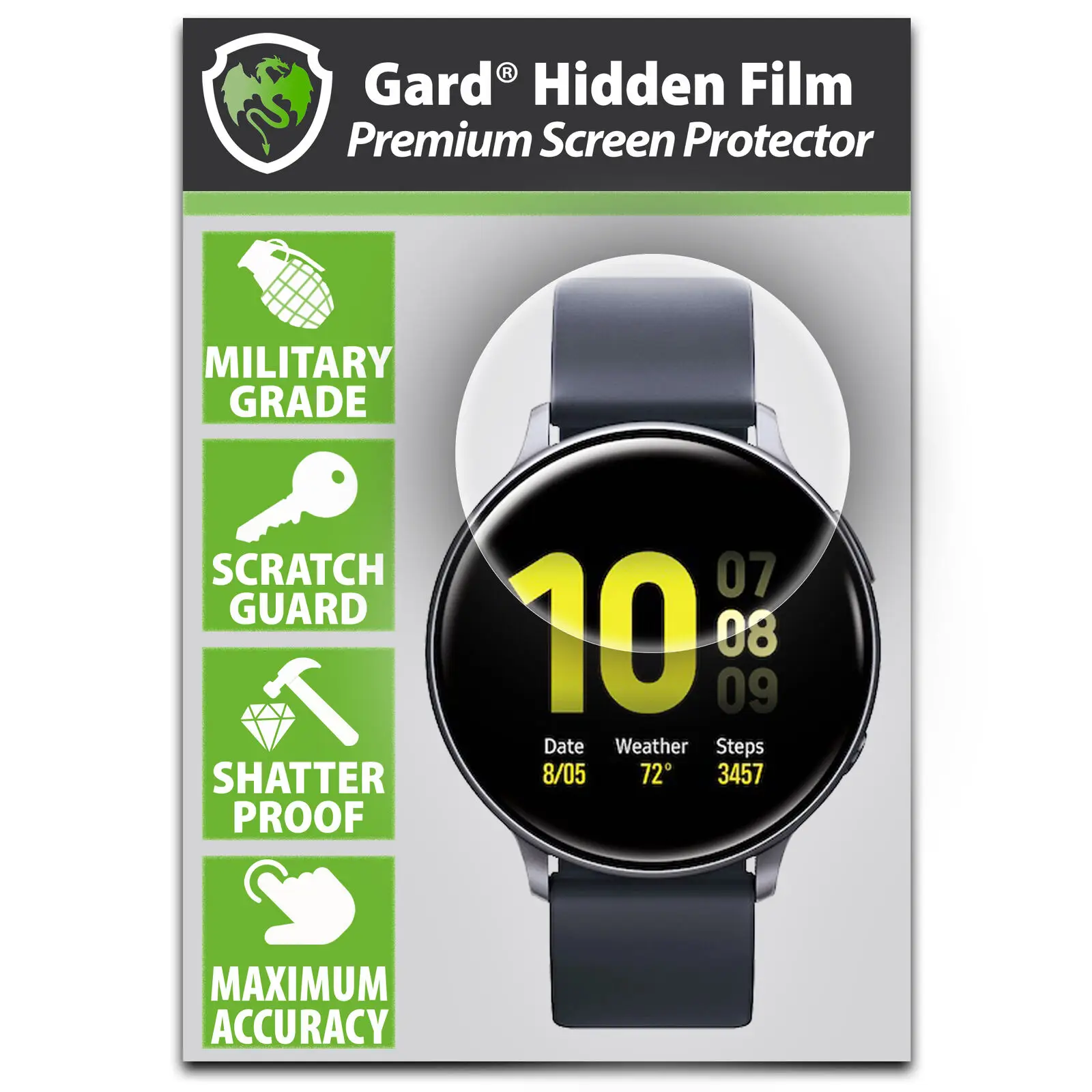 

Гард®Защита экрана для SAMSUNG Galaxy Watch Active2 40 мм (комплект из 3 шт.)