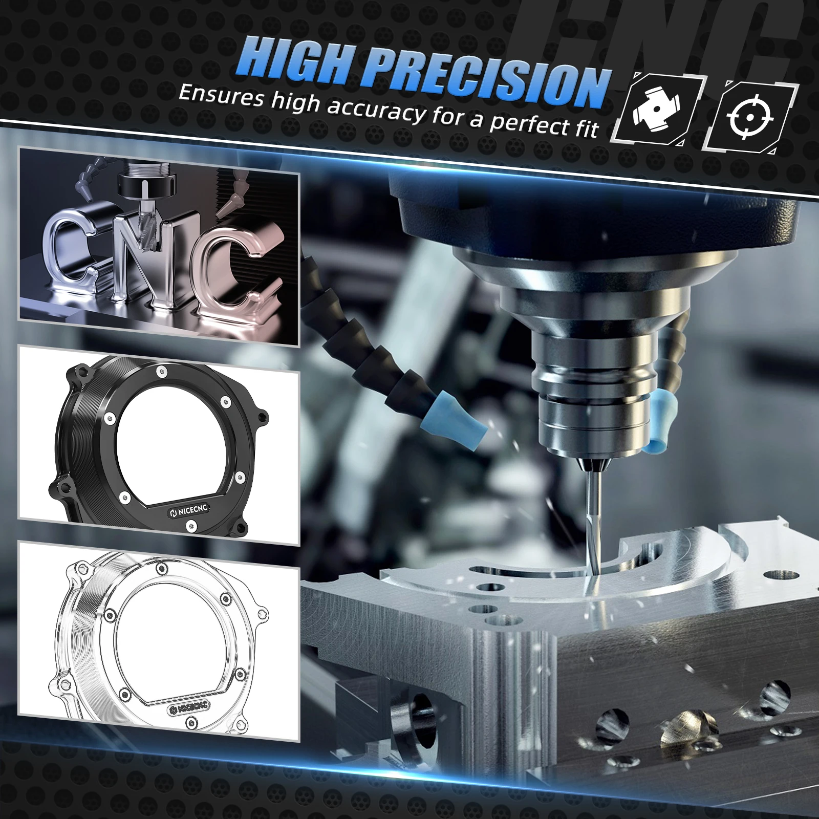 ATV для Honda Прозрачная крышка сцепления двигателя 11351-HP1-670 TRX450ER 2006-2014 TRX 450R 2004-2008