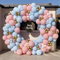 blue pink gold boy or girl metal latex balloons birthday party matte globos baby shower new years wedding decorations