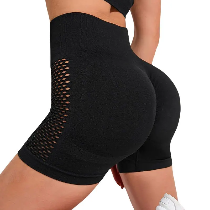 Summer Gym Shorts  Women Peach Butt Lifting High-waisted Tight  Elastic Yoga Pants Leggings For Running Fitness Cycling Trunks