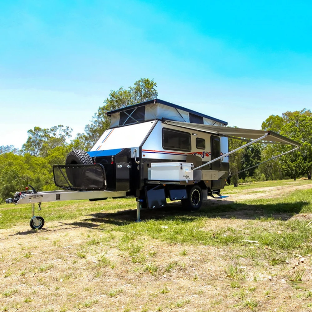 

Australia 14ft Outdoors Offroad Hybrid Pop Top Caravan Rv for Family Travel China 12v Electric Off-road Motorhome 2022 New