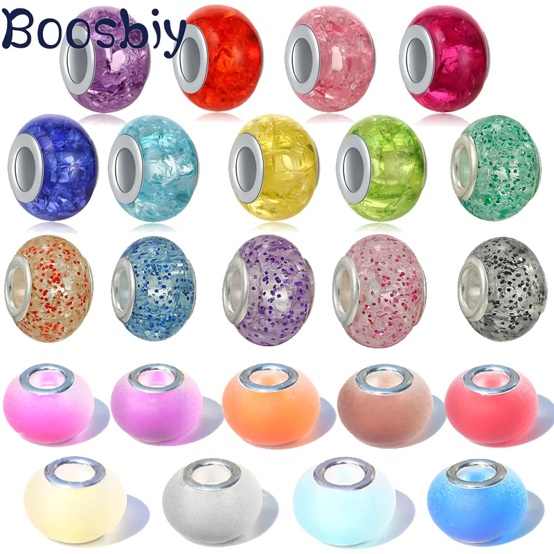 Boosbiy 2 шт./лот DIY Jelly Color &amp Ice Crack Fine Powder Стеклянные бусины Подходит для брендового