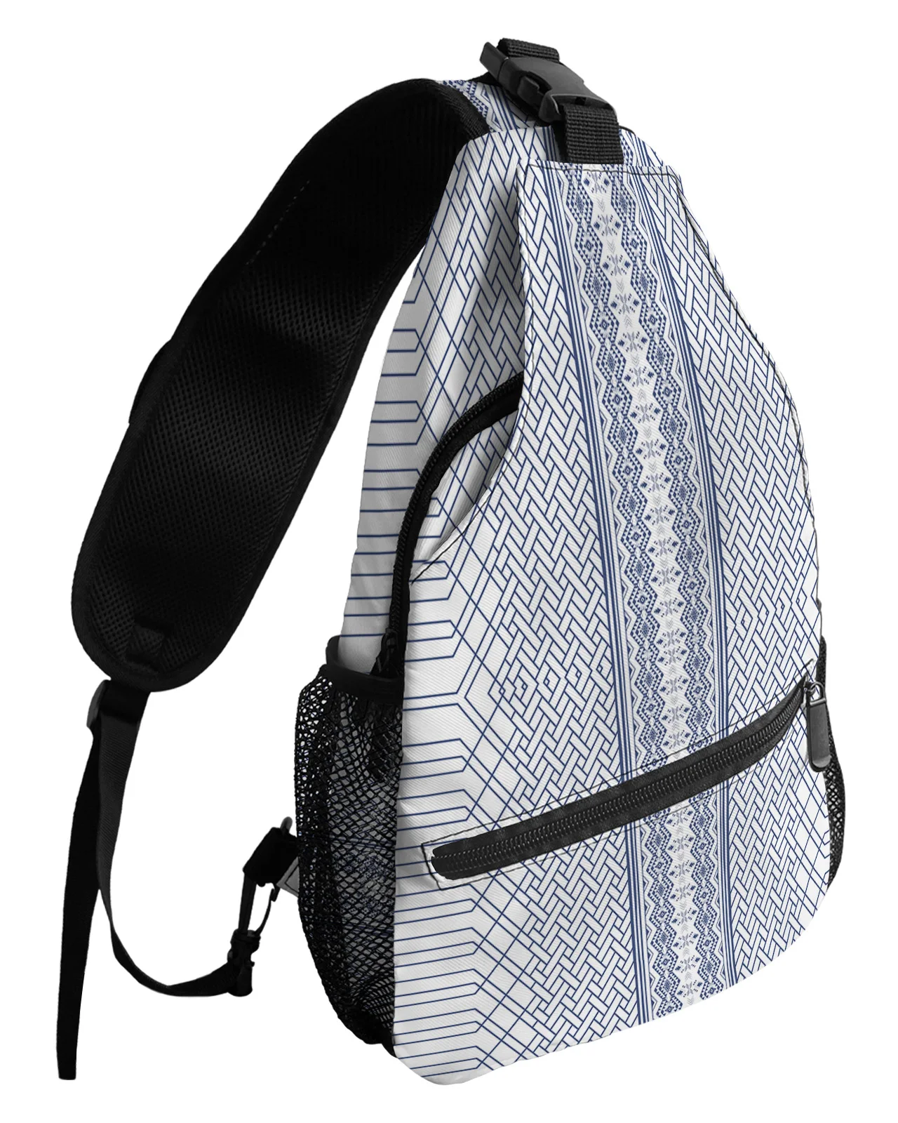 Синие нагрудные сумки с градиентной текстурой для женщин и мужчин водостойкие