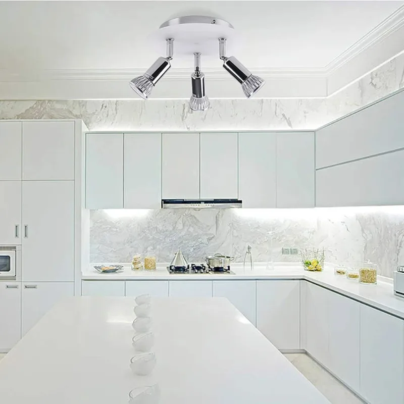 3 насадки круглые дизайнерские зеркальные рамки с лампой GU10 хромированные